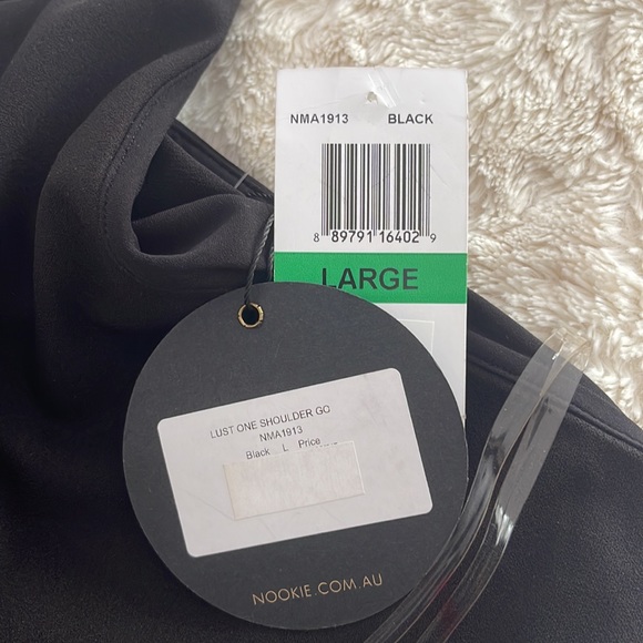 NWT Nookie Lust One Shoulder Gown in Black - Picture 5 of 5